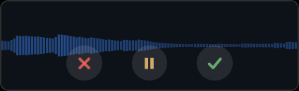 Recording overlay with waveform